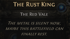 MMOJUGG Path of Exile 2 THE RUST KING---ACT 1 Details View of Item Function and Use